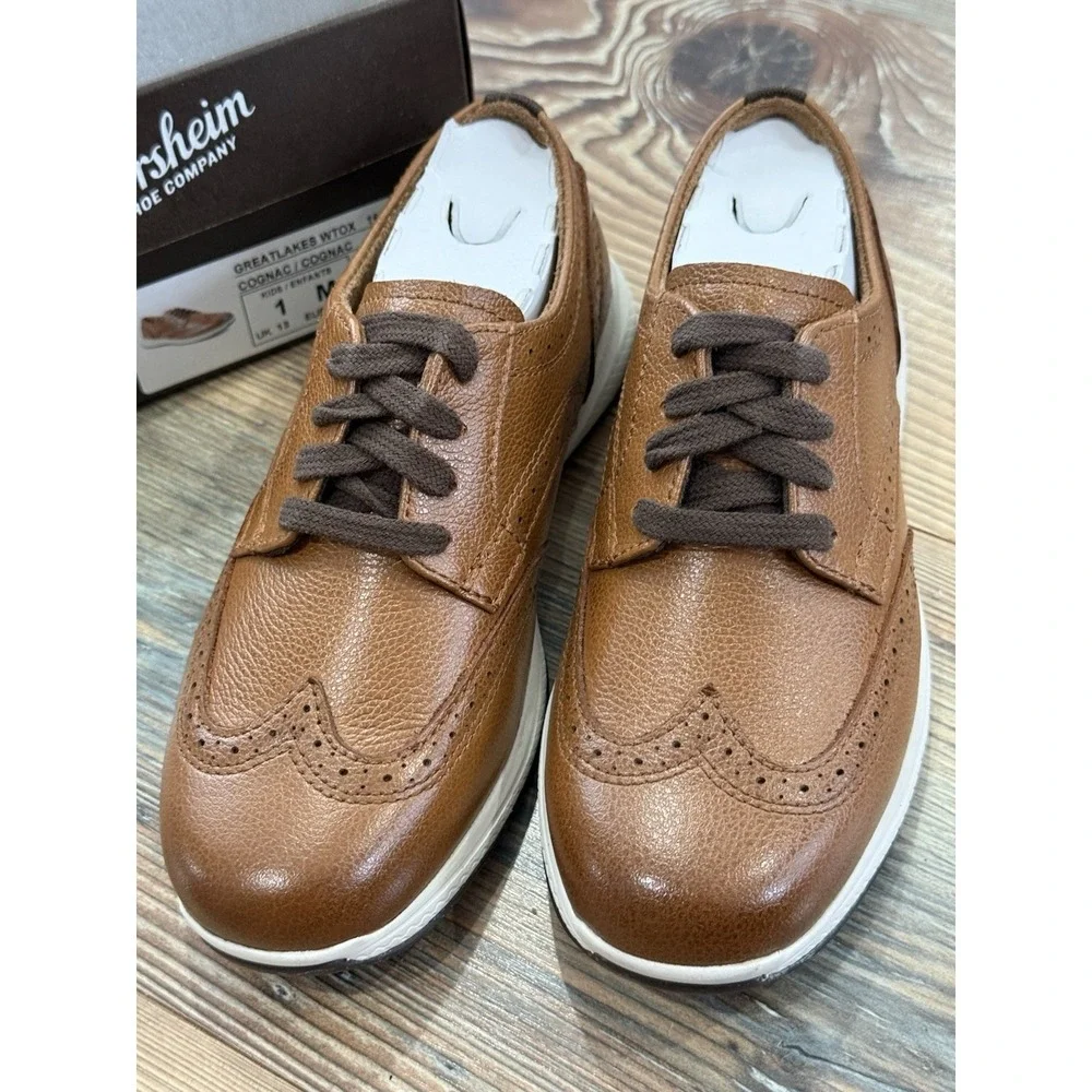 NIB -  Boys size 1 - Florsheim Wingtip Oxford Loafers Only Tried On